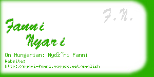 fanni nyari business card